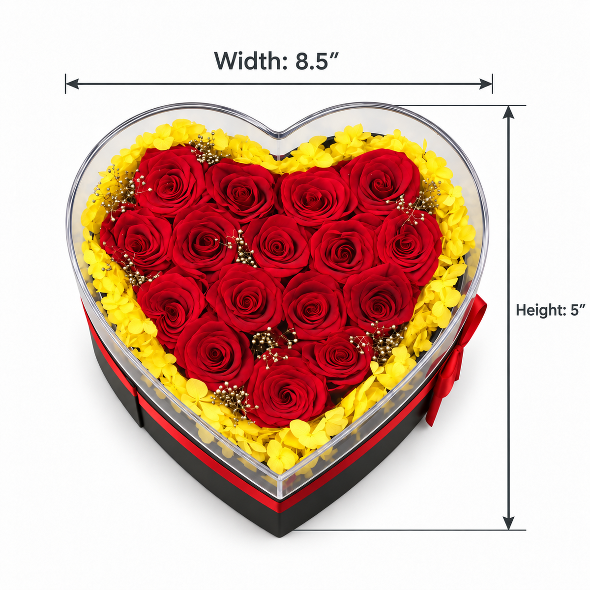 Forever Yours — Preserved Rose Heart Box