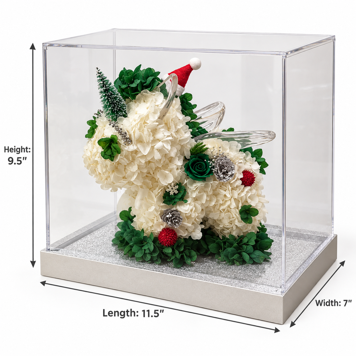 Forever Enchanted — Preserved Flower Christmas Unicorn
