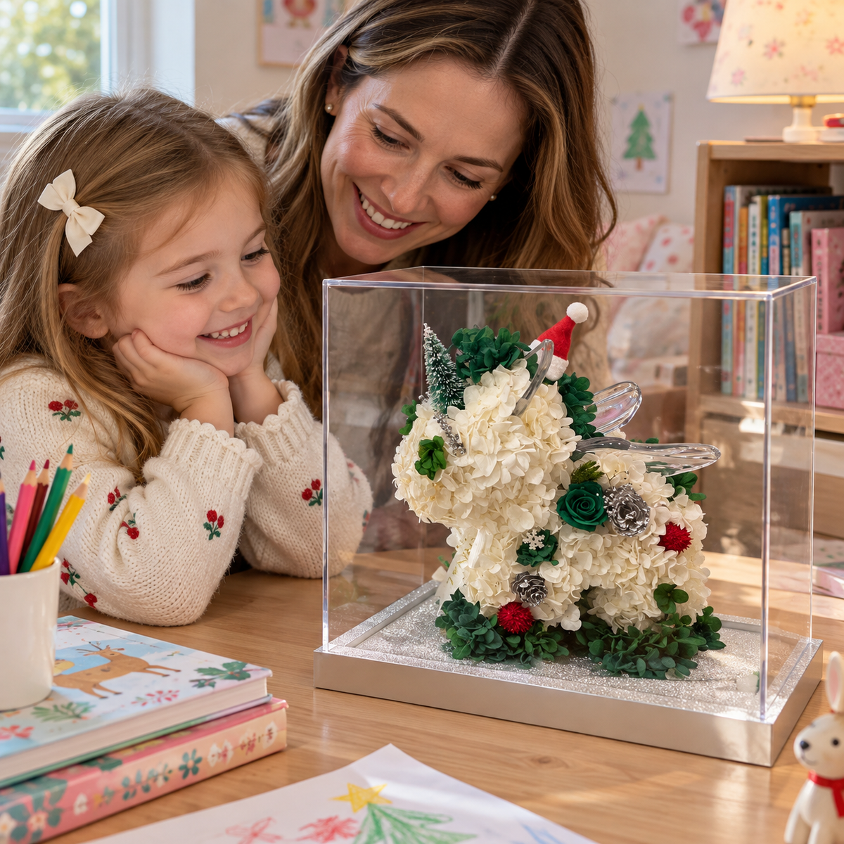 Forever Enchanted — Preserved Flower Christmas Unicorn