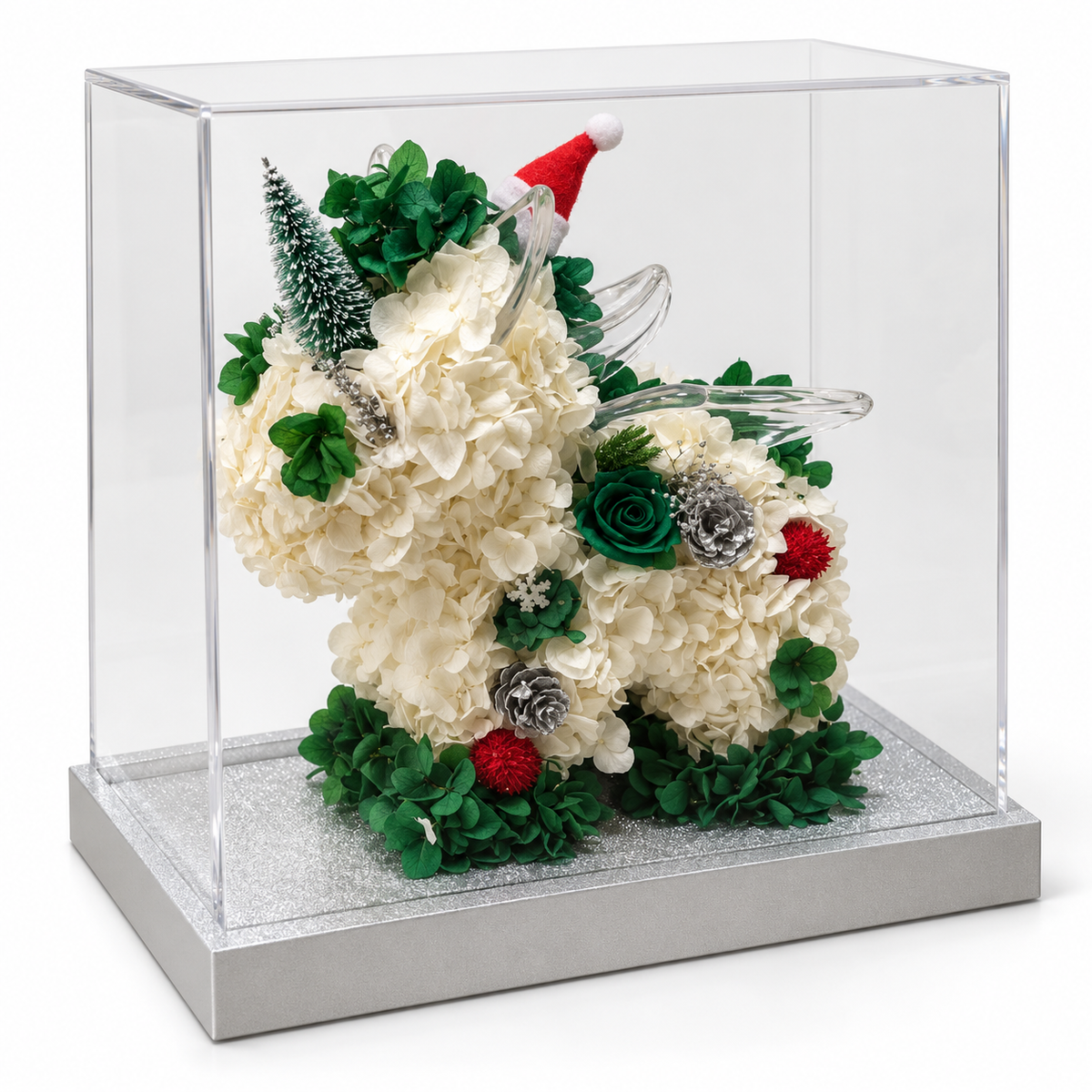 Forever Enchanted — Preserved Flower Christmas Unicorn